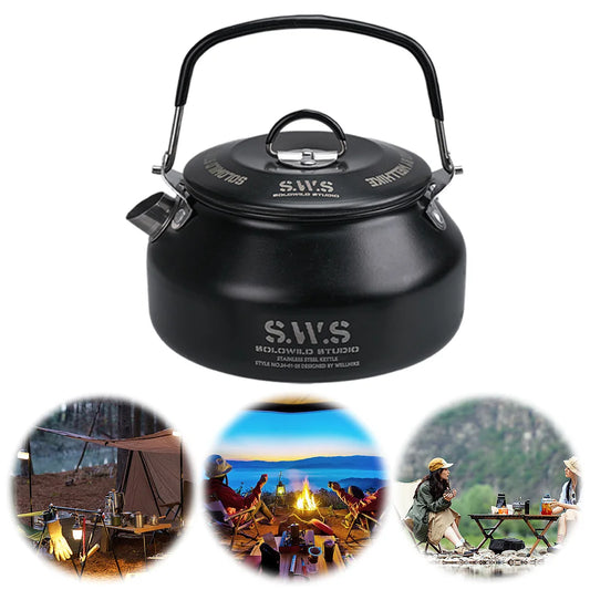 Can Hold Stainless Steel Hiking Kettle For Outdoors