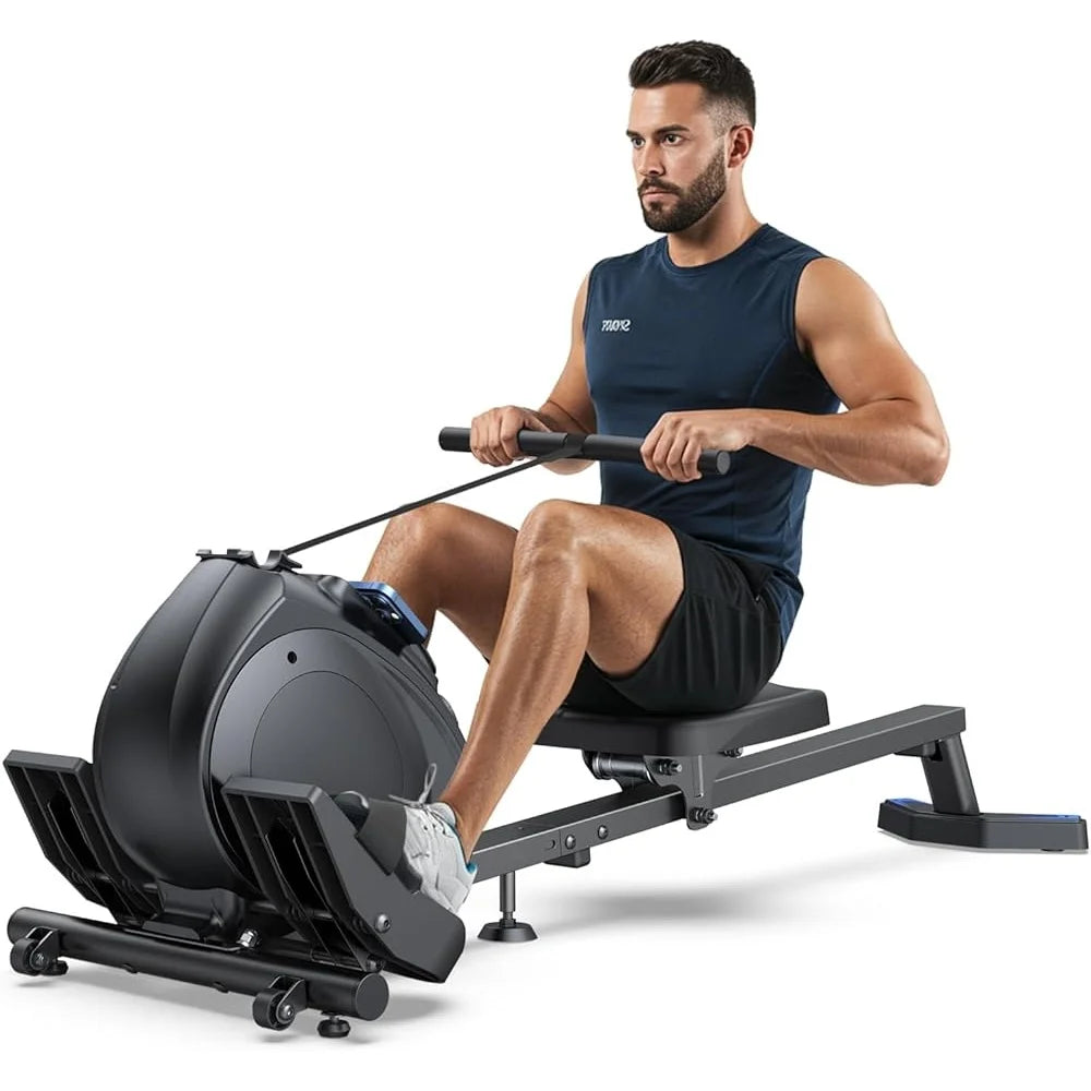 Magnetic Rowing Machine Compact Indoor Rower 300lbs Adjustable Resistance