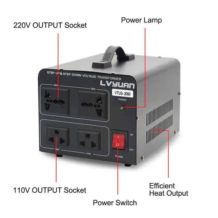 Foval 5000W 110V To 220V Voltage Transformer Converter