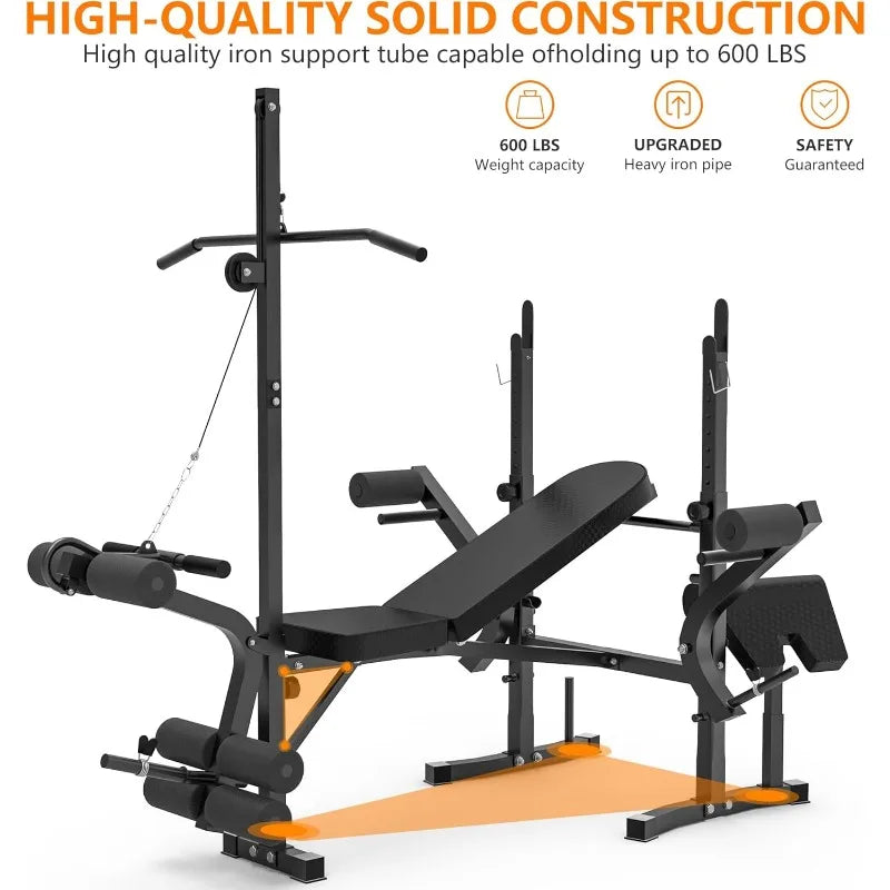 YTYINH Adjustable Multi Function Weight Bench Leg Curl