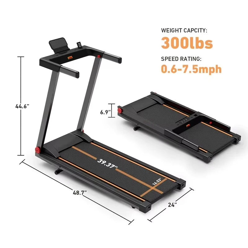 3.0 Horsepower Folding Treadmill with Incline for Home Small Spaces