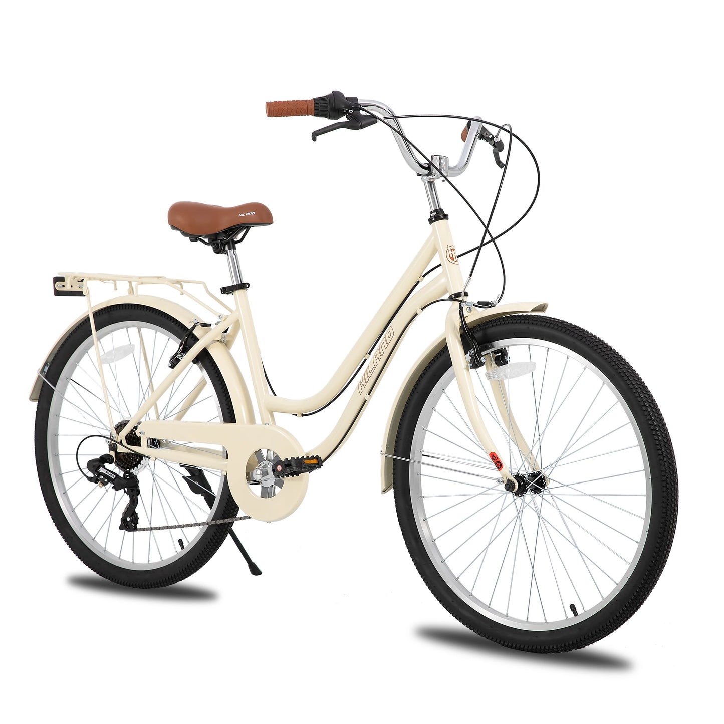 JoyStar Cruiser Bike 7 Speed Unisex With Rear Rack