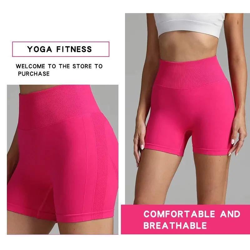 CZGUKECN Seamless Women Sports Shorts High Waist Push Up