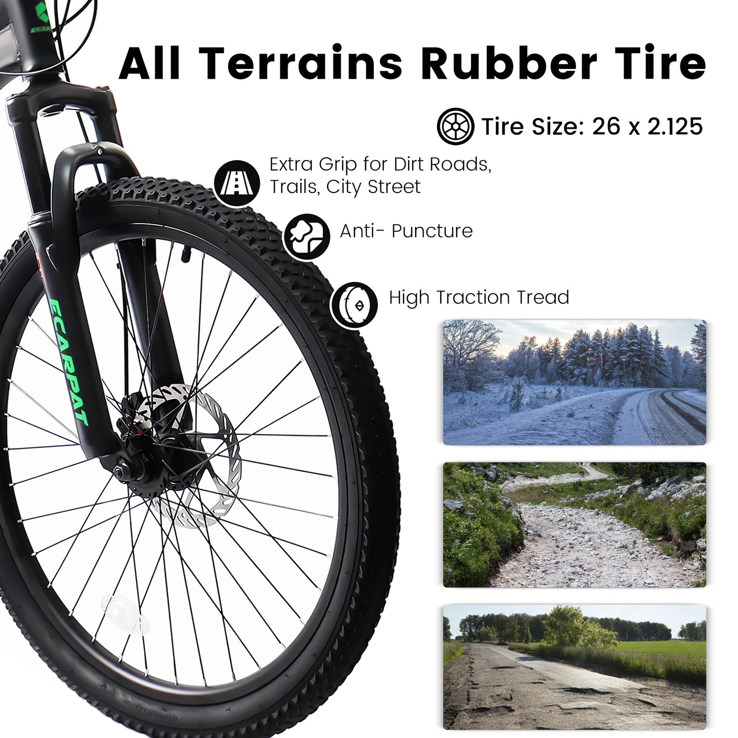 Ecarpat Dual Full Suspension Mountain Bike 21 Speed Disc