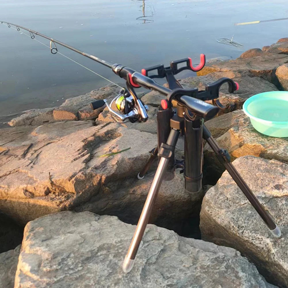 JOCESTYLE Portable Folding Fishing Rod Tripod Stand