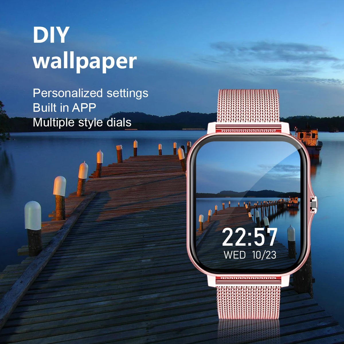 LOMAXFR Smart Watch with Wireless Calling Fitness Tracker for iPhone and Android