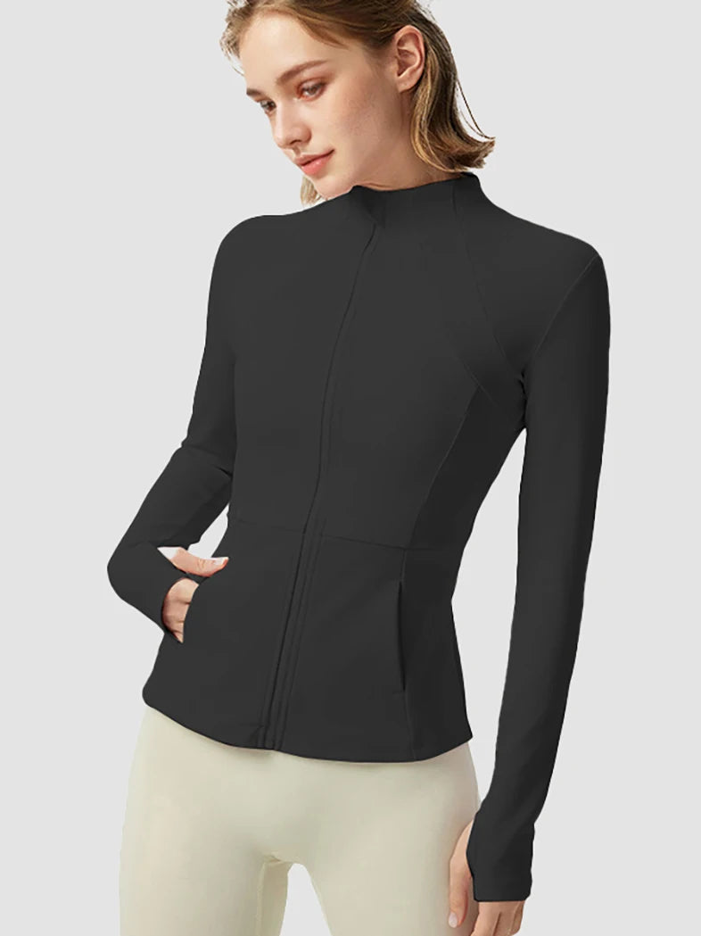 Zhejiang Womens Lightweight Yoga Jacket Zipper With Pockets