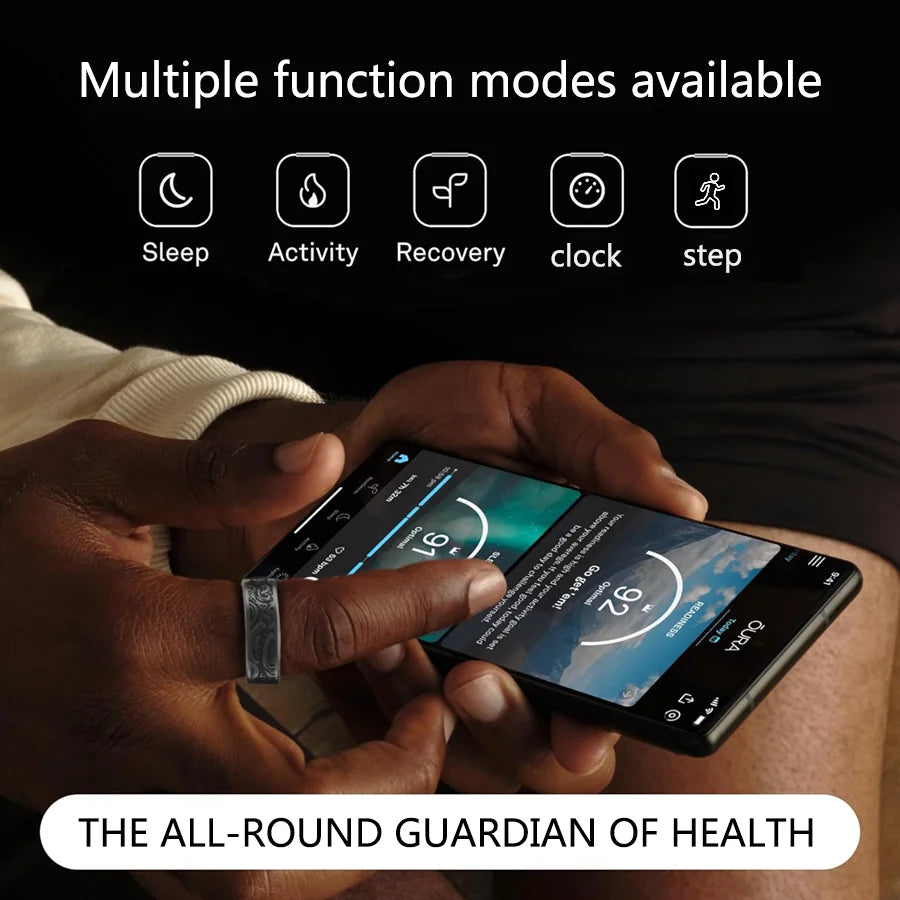 Smart Ring Fitness Tracker Sleep Monitor Pedometer 20 Modes