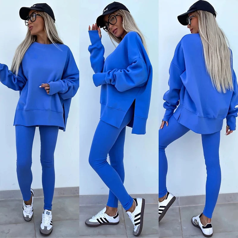 SCACTOCN Women's Two Piece Athletic Hoodie Set