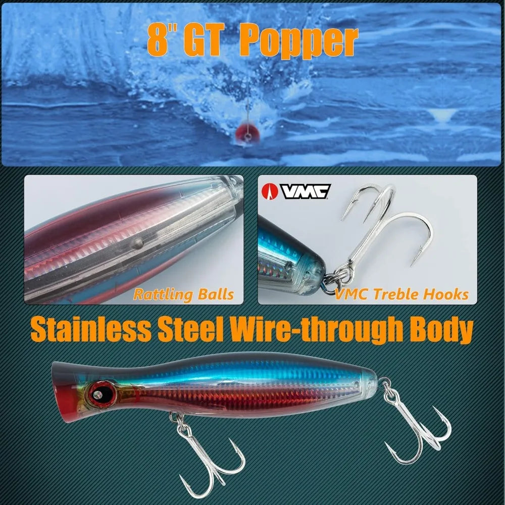 Saltwater Fishing Rod and Reel Combination Beach Cast Spinning Tackle Set