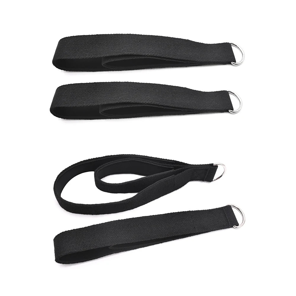 Fitness D Ring Straps Pilates Double Loop Yoga Straps Set