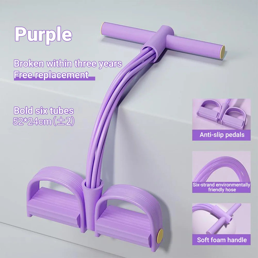 Premium Industrial-Grade Six-Tube Resistance Band Set For Full-Body Strength Training