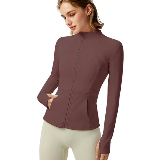 Zhejiang Womens Lightweight Yoga Jacket Zipper With Pockets