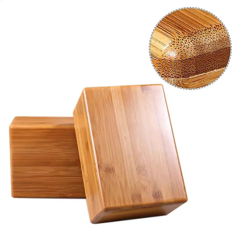 Natural Bamboo Yoga Block Sport Home Gym Exercise Wood Yoga Tool For Indoor Sport Exercise Workout Fitness Training Brick