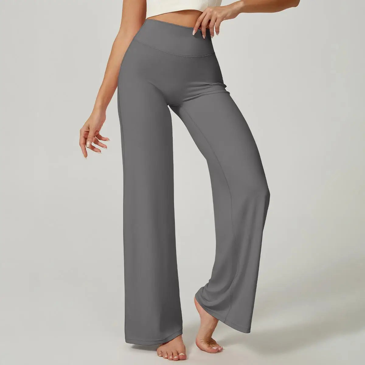 High Waist Yoga Pants For Women Straight Leg Gym Trousers