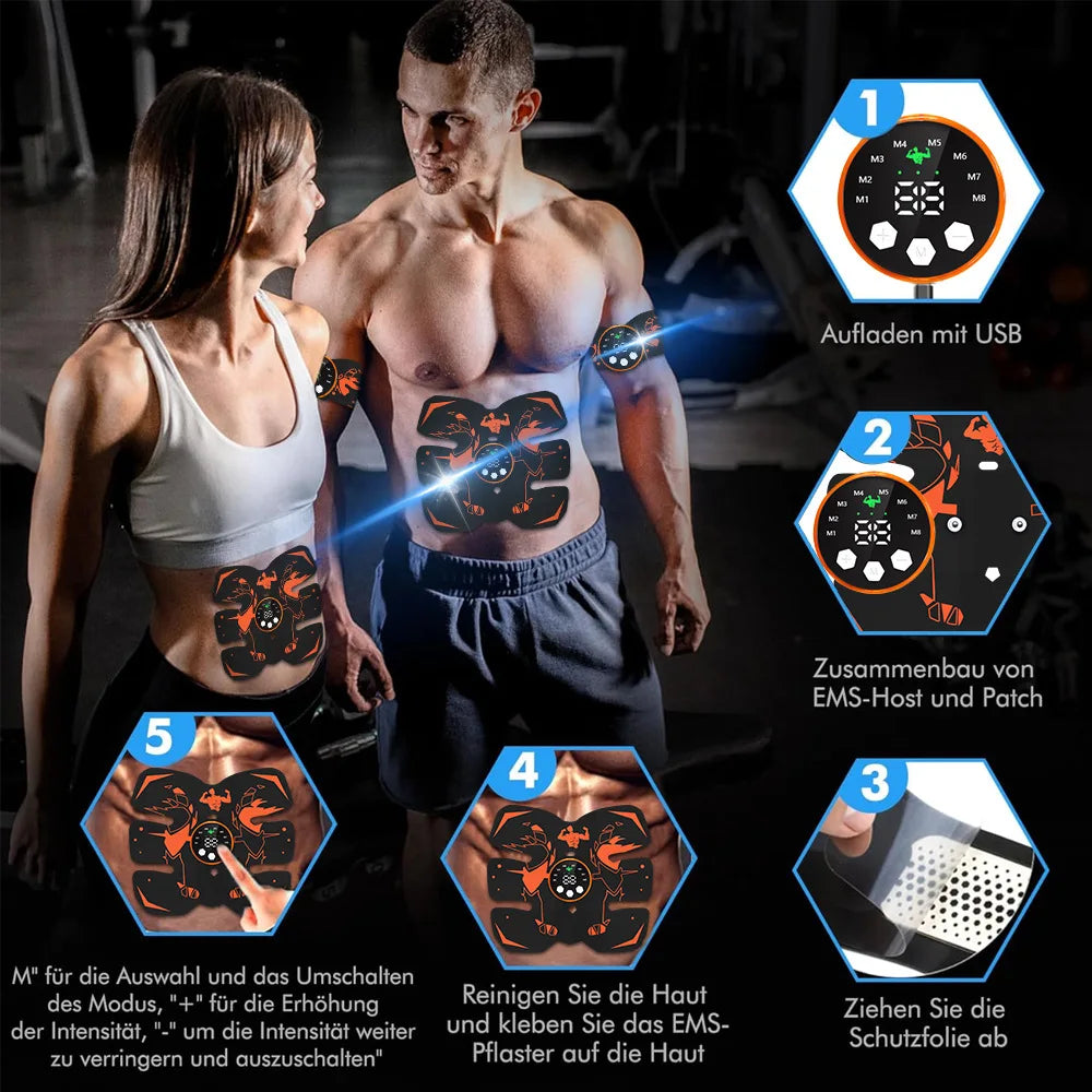 XMSJ YUKUI Wireless EMS Abdominal Trainer Belt Six Pack Abs