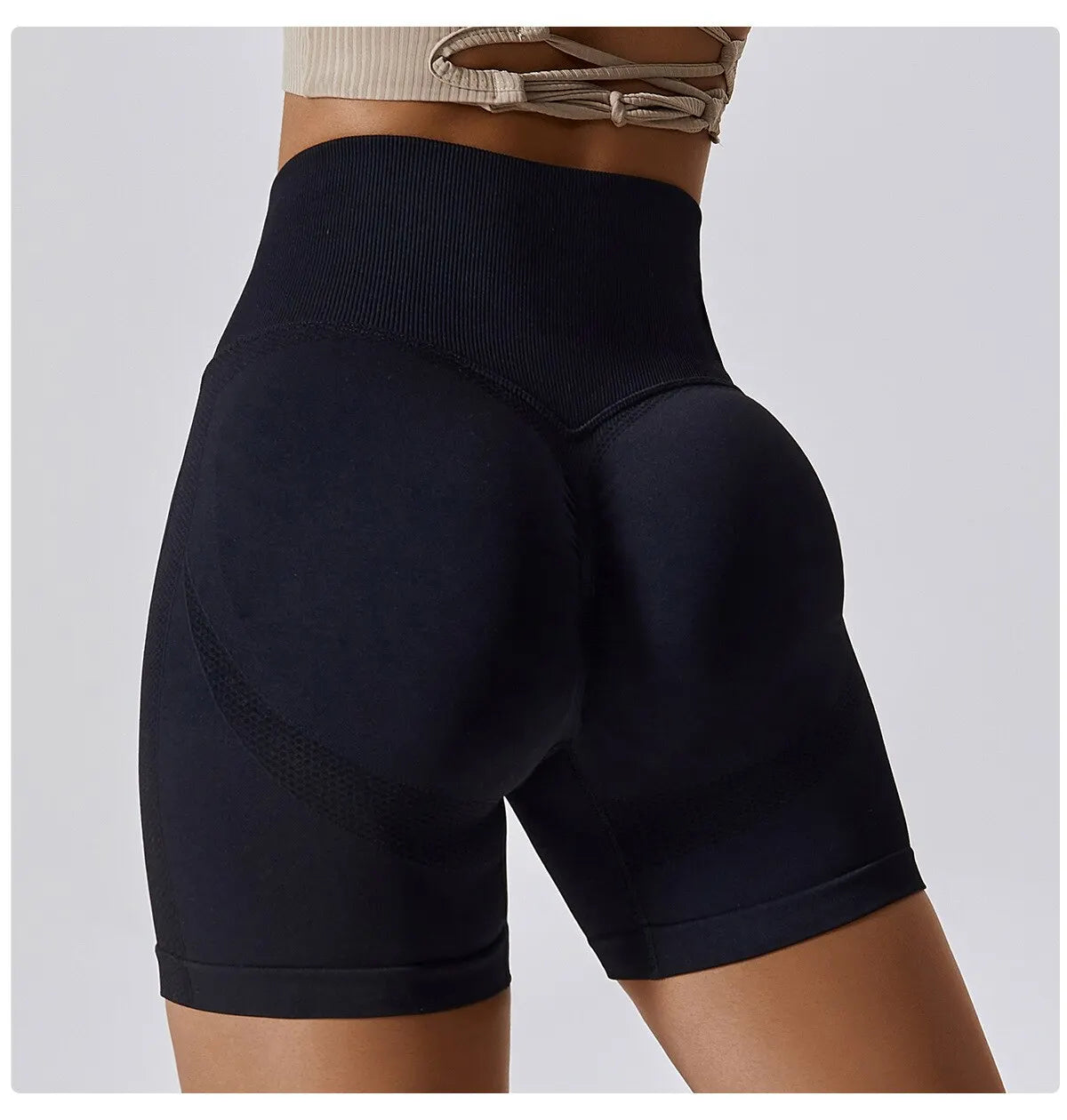 CZGUKECN Seamless Women Sports Shorts High Waist Push Up