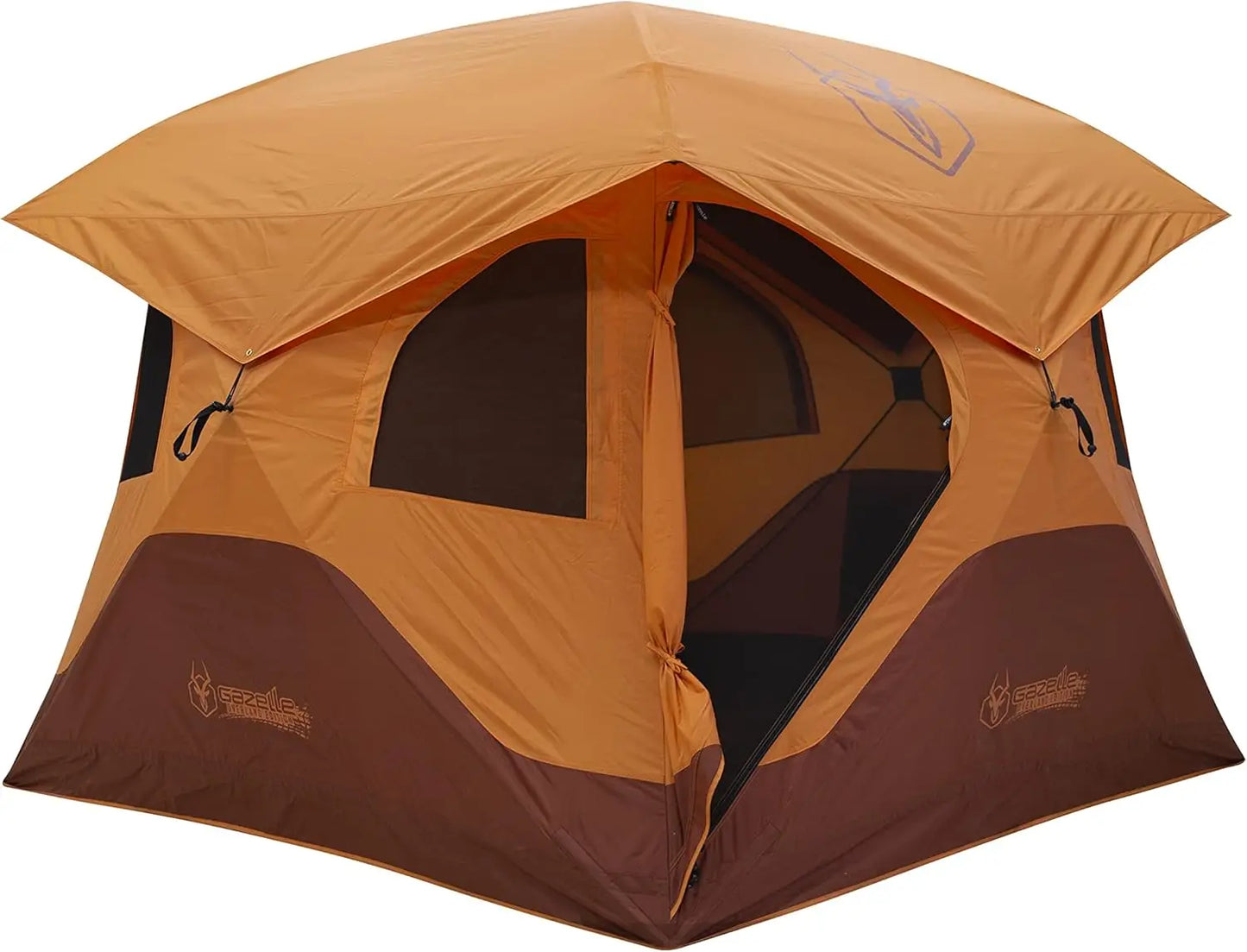 2 Door 4 Person Instant Portable Camping Hub Tent with Removable Floor and Rain Fly