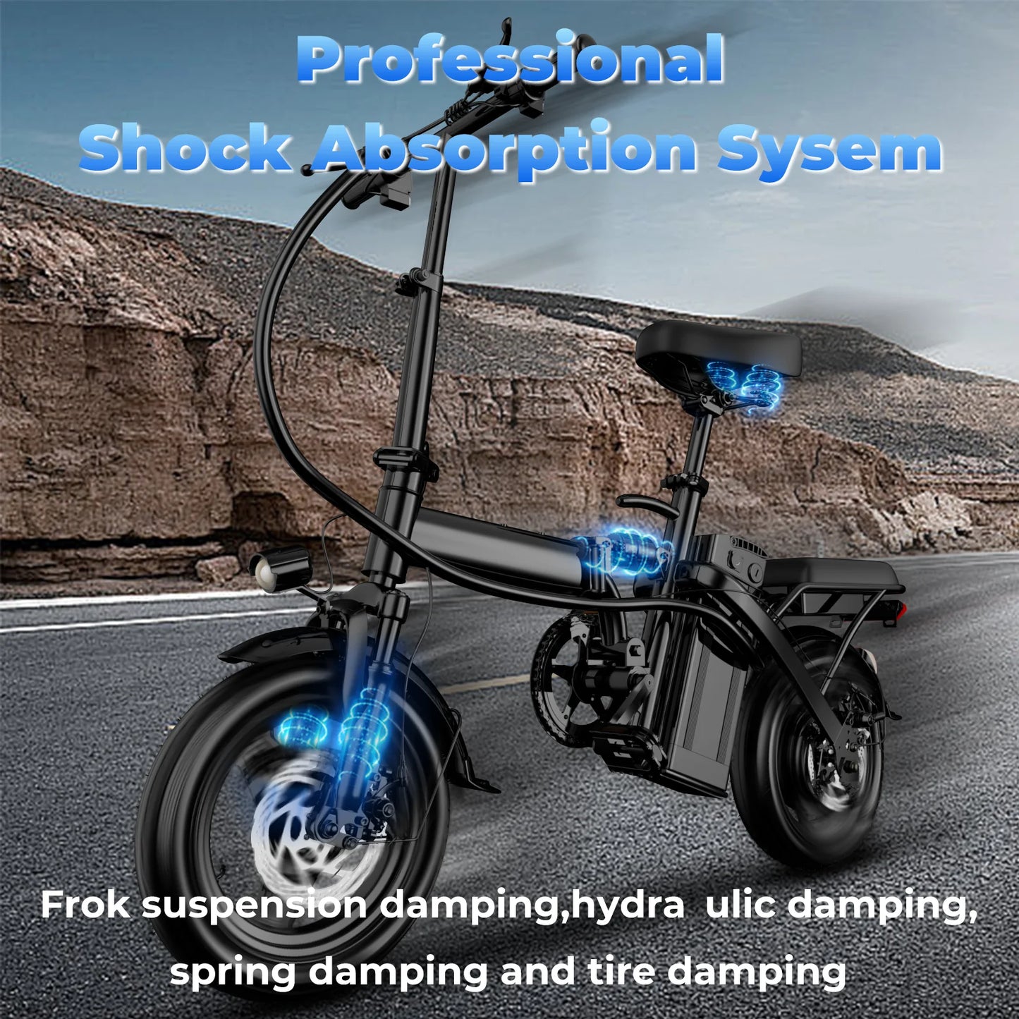 LELEKUA 500W Adult Electric Folding Bike