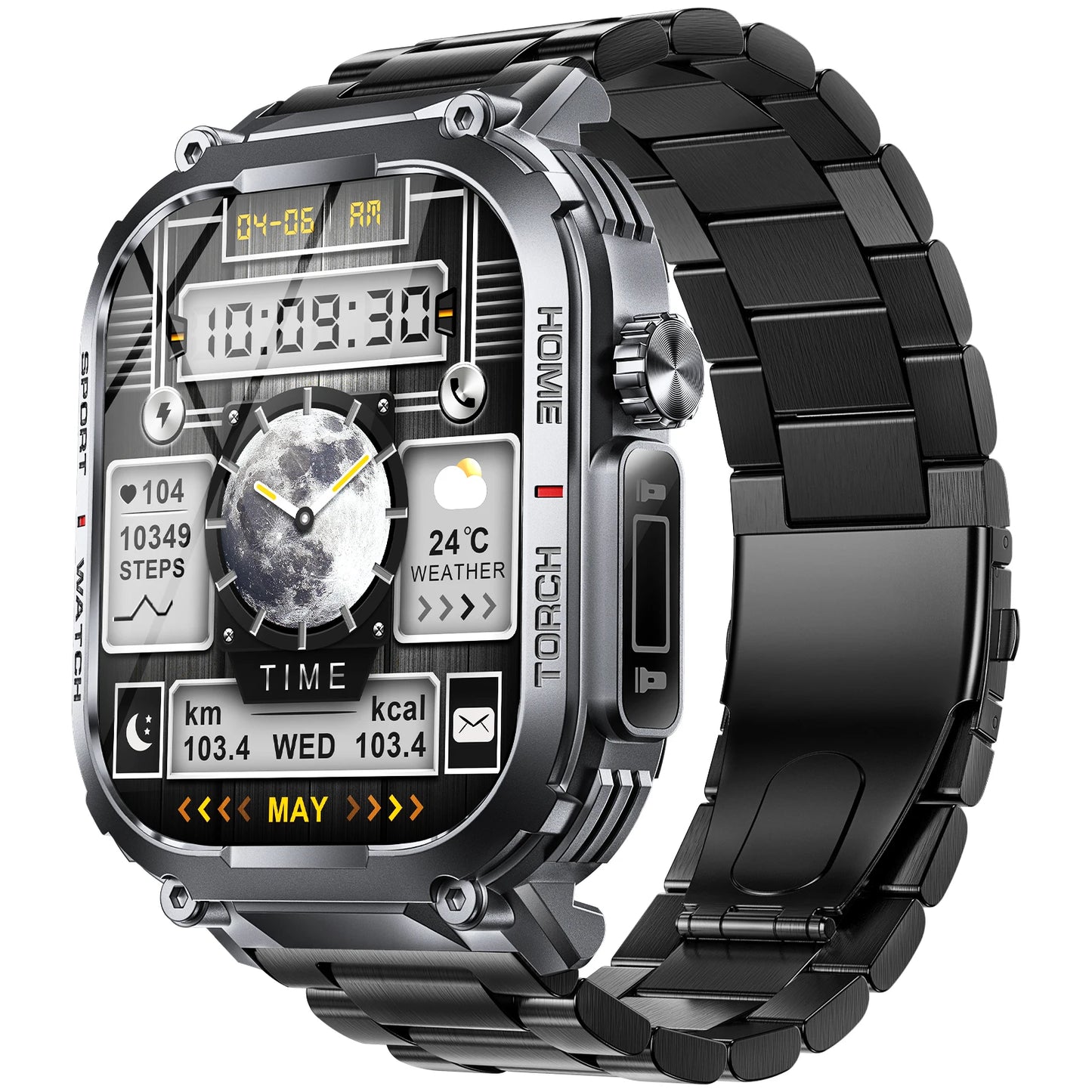 EIGIIS 2024 Smart Watch Men 3ATM Waterproof Fitness Tracker With Compass