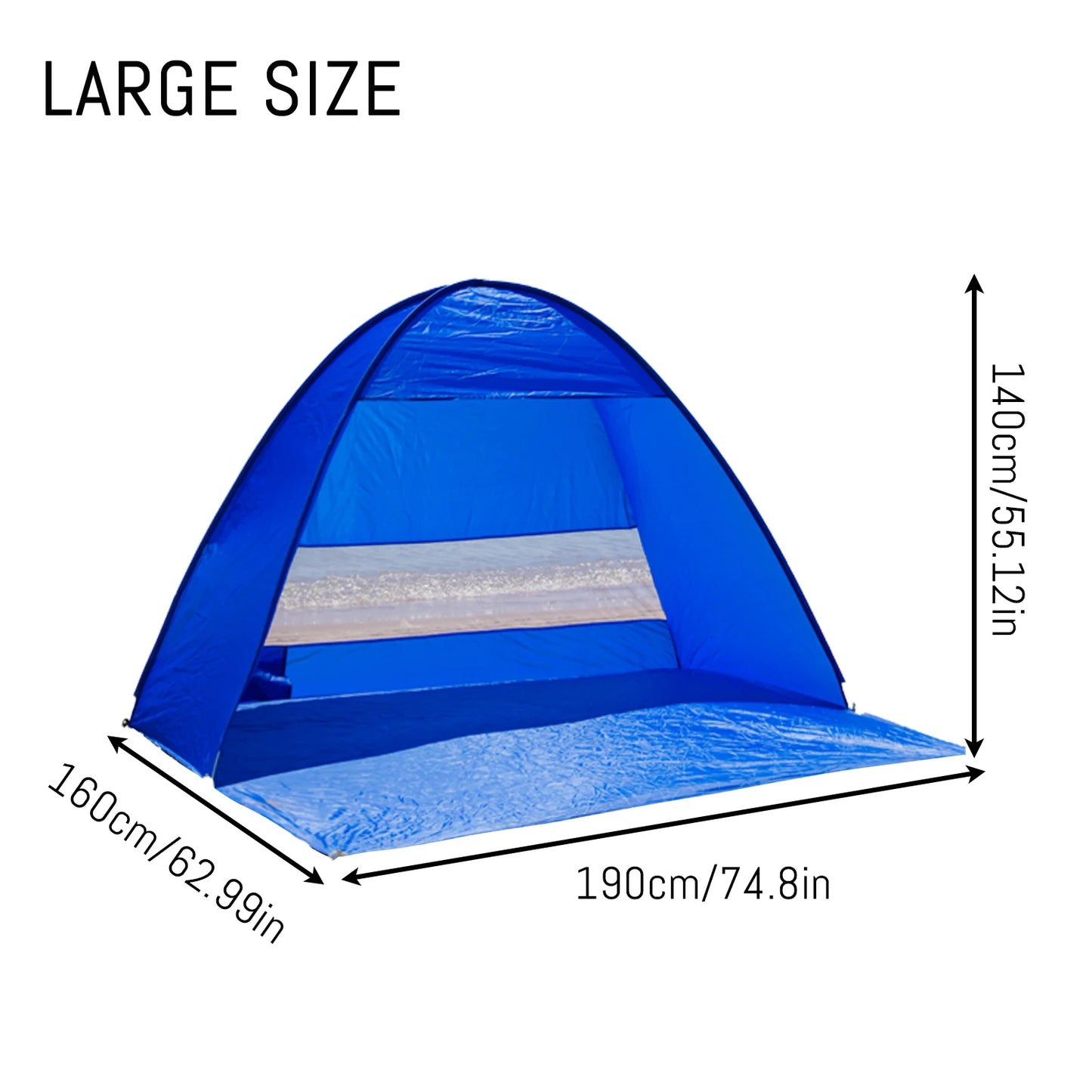 Pakicetus Pop Up Beach Tent With Handbag Two Person Compact