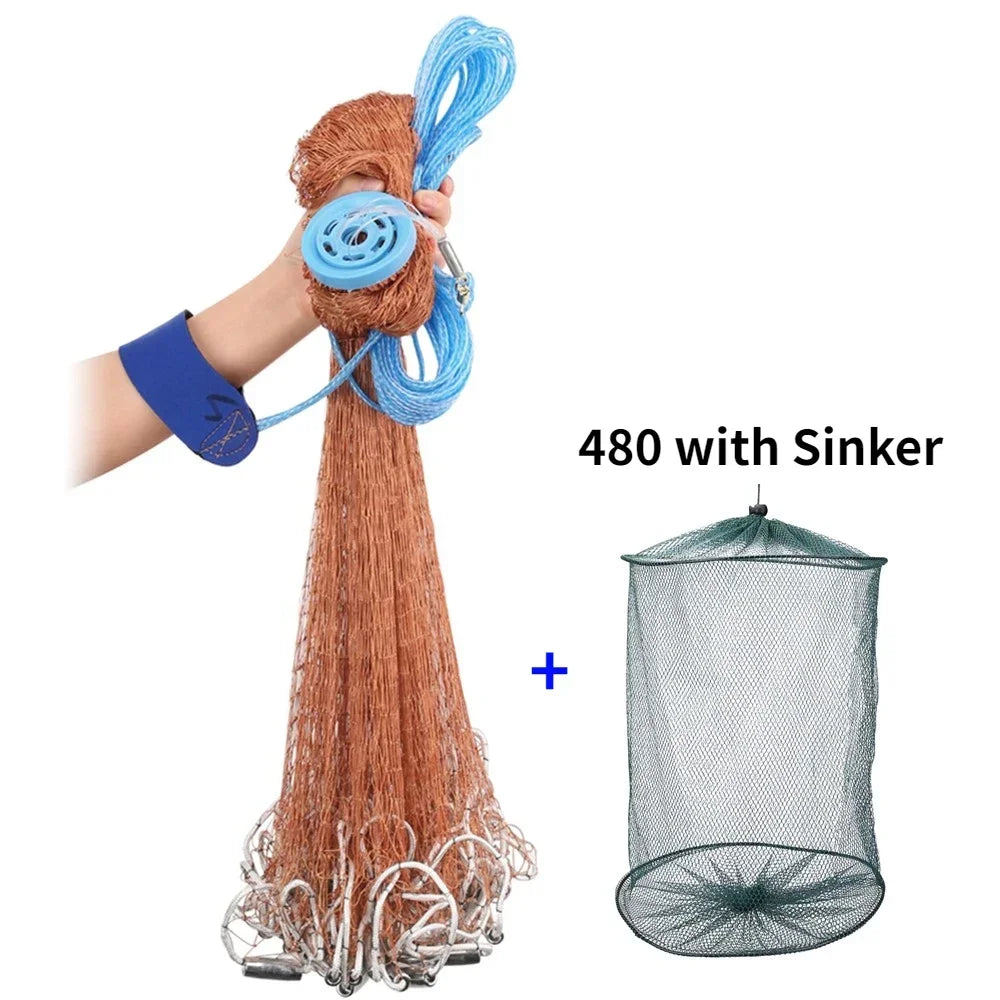 Hand Cast Throw Fishing Gill Net