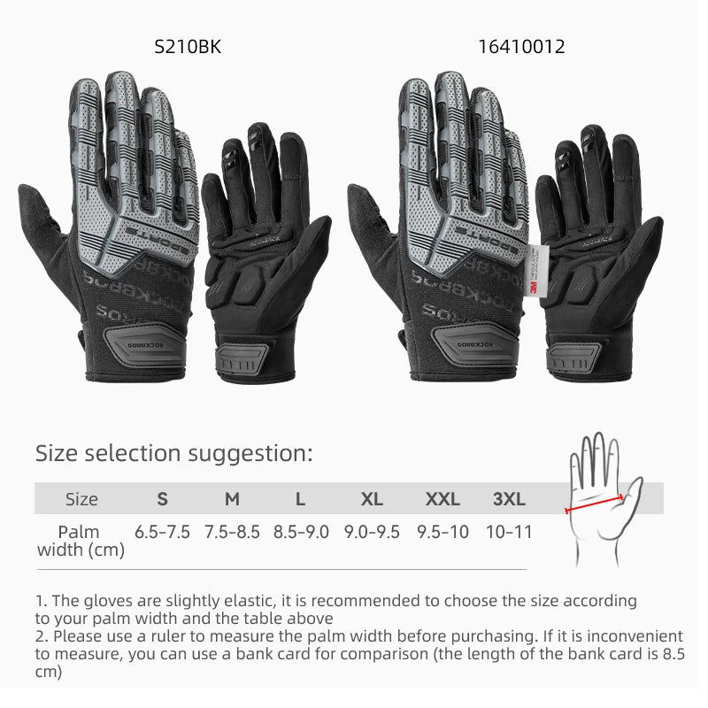 ROCKBROS Cycling Gloves Tactical Gel Shockproof Full Finger