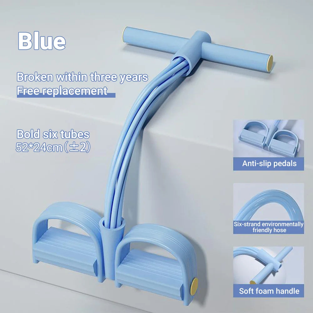 Premium Industrial-Grade Six-Tube Resistance Band Set For Full-Body Strength Training