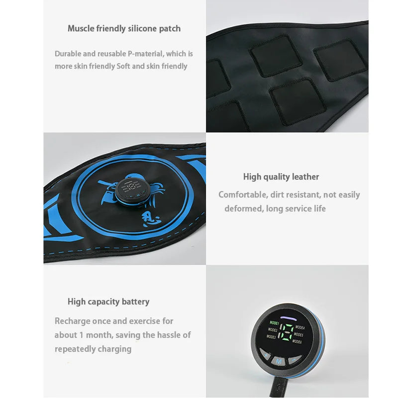 XMSJEMS Abdominal Toning Belt EMS Muscle Stimulation