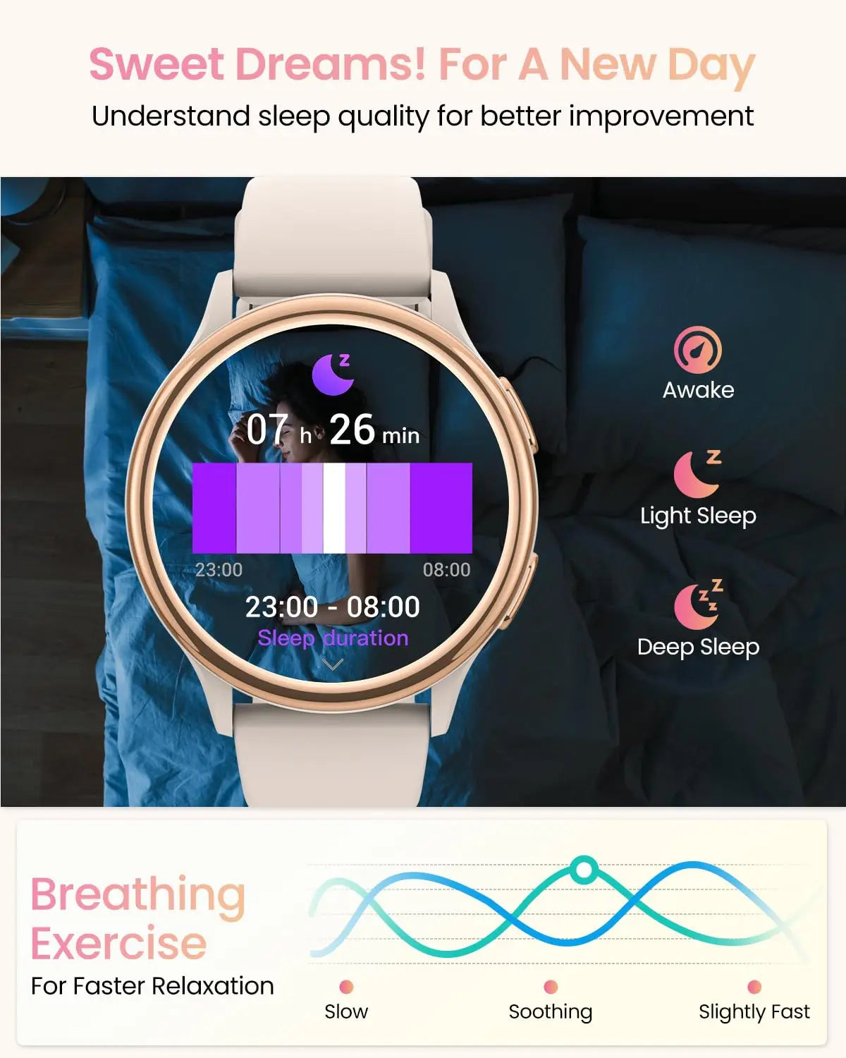 AnyloopCa Smartwatch For Women Fitness Tracker 400 Faces