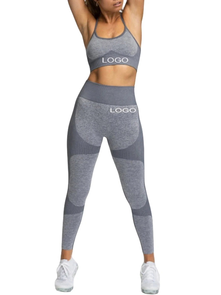 CN Guangdong Women Yoga Set Sleeveless Crop Top Leggings