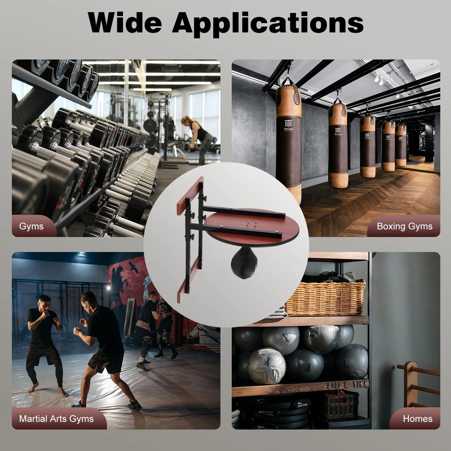 Hign-concerned Heavy Duty Adjustable Speedbag WallMounted Platform Kit Boxing Training