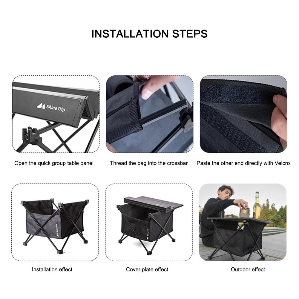Folding Table Under Storage Bag Outdoor Camping Folding Storage Bag Table Accessories Waterproof 600D Oxford Cloth Foldable Bag