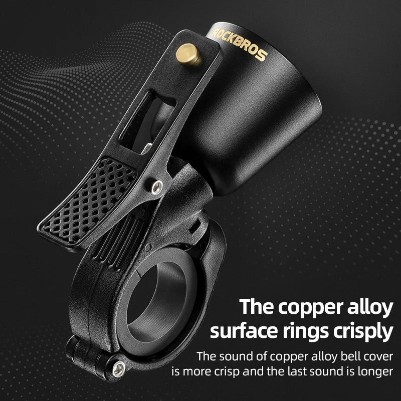 ROCKBROS Copper Alloy Bicycle Bell 100dB Lightweight Horn