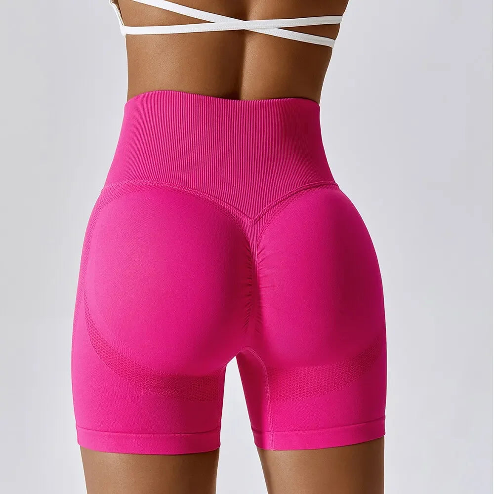 CZGUKECN Seamless Women Sports Shorts High Waist Push Up