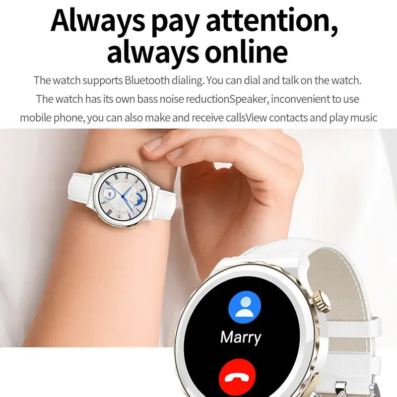 Stylish Waterproof Smart Watch for Women with Built-in Fitness Tracker, Heart Rate, Blood Pressure, SpO2, Sleep Monitor and NFC