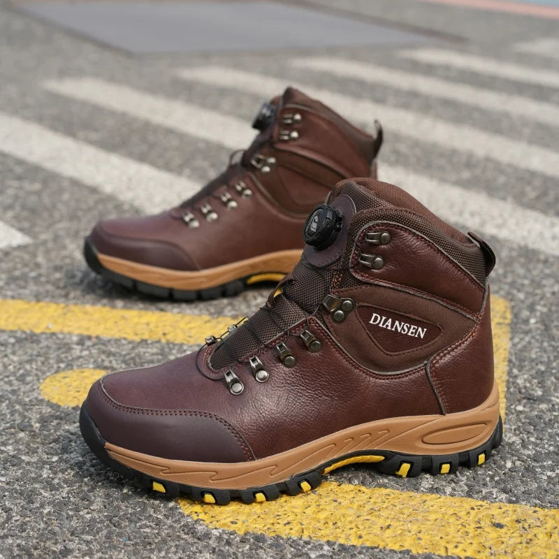 TOP quality Steel Toe Work Boots Men's Anti-Smash Anti-Puncture Safety Shoes Slip-Resistant Hiking Boots for Outdoor