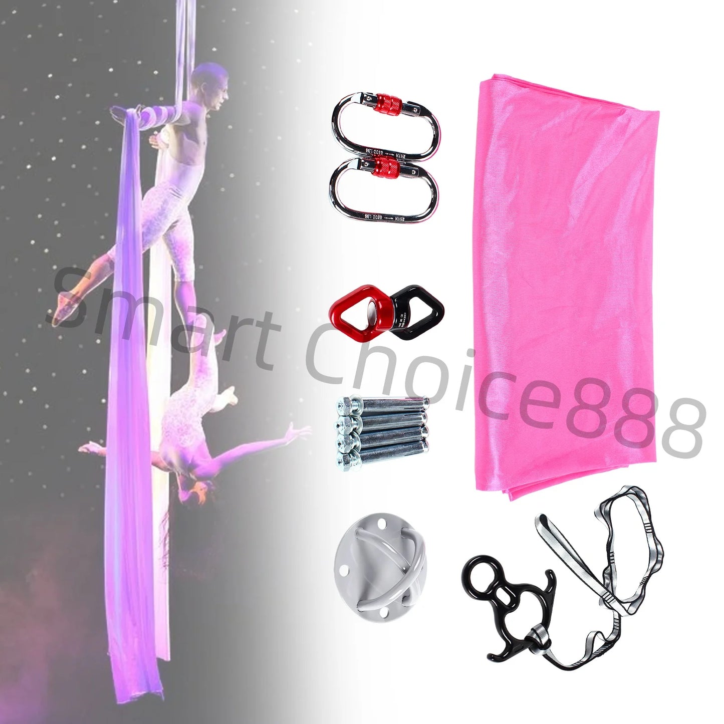 2.8m Aerial Silks Equipment for Aerial Yoga Dance and Circus Arts