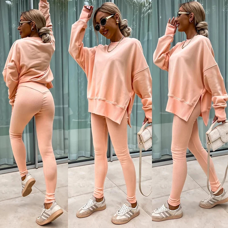 SCACTOCN Women's Two Piece Athletic Hoodie Set