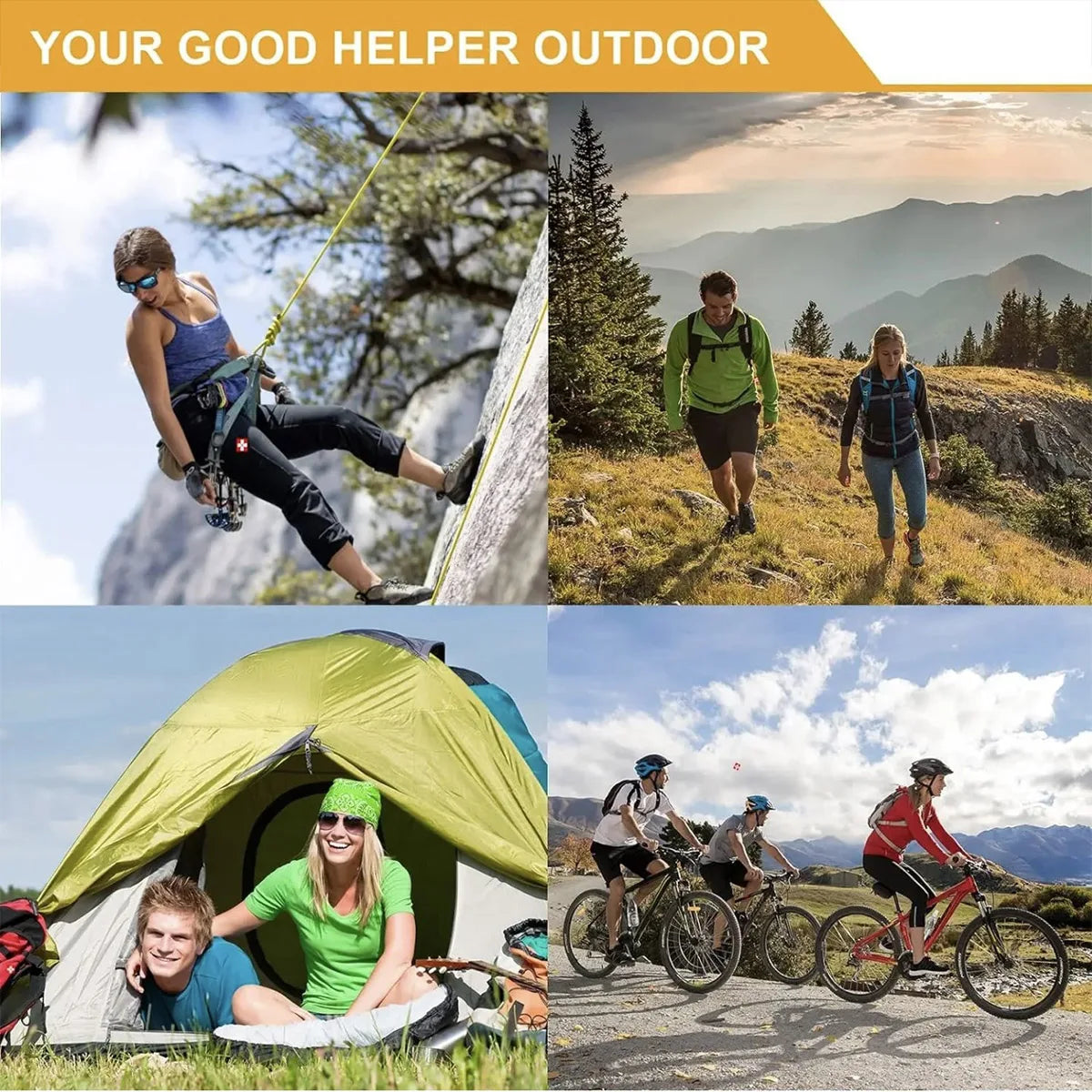 Outdoor Supplies Camping Emergency Equipment Camping Survival Tool Set Multifunctional SelfDefense Supplies First Aid Kits