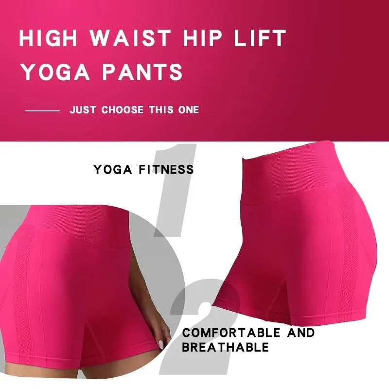CZGUKECN Seamless Women Sports Shorts High Waist Push Up