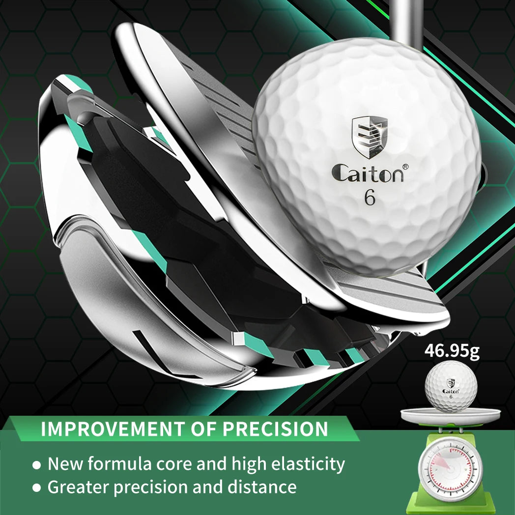 Caiton 100pcs 3 Layer Golf Balls High Performance Long Distance Spin Control