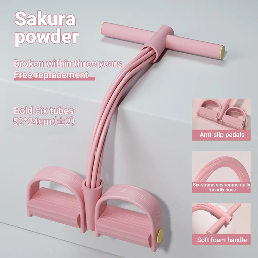 Premium Industrial-Grade Six-Tube Resistance Band Set For Full-Body Strength Training