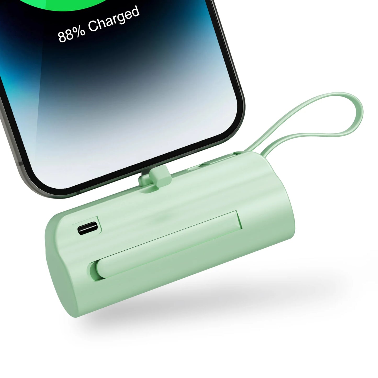 Mini 4500mAh Power Bank Dual USB C Capsule Charger Android