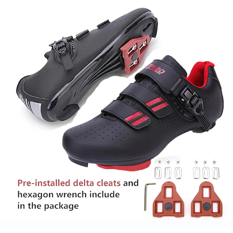 Peloton Compatible Mens Cycling Shoes With Look Delta Cleats