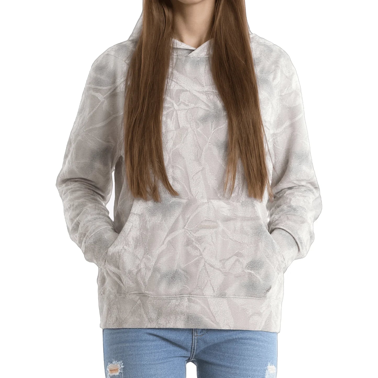 CN Guangdong Oversized Maple Leaf Hoodie for Women Cozy