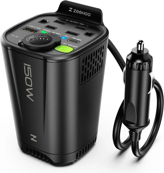 Hign Concerned 150W Car Power Inverter 12VDC To 110V AC