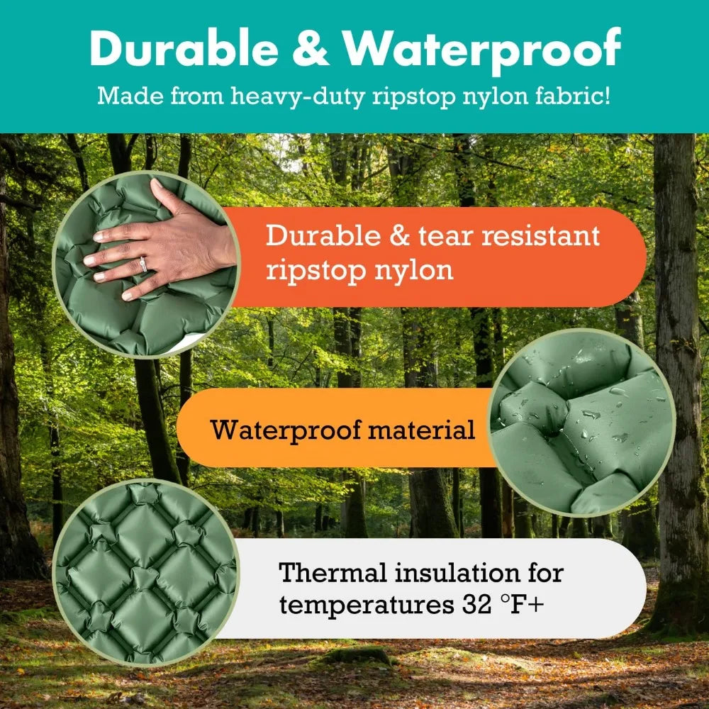 Lightweight Inflatable Sleeping Mat for Camping and Backpacking Adventures