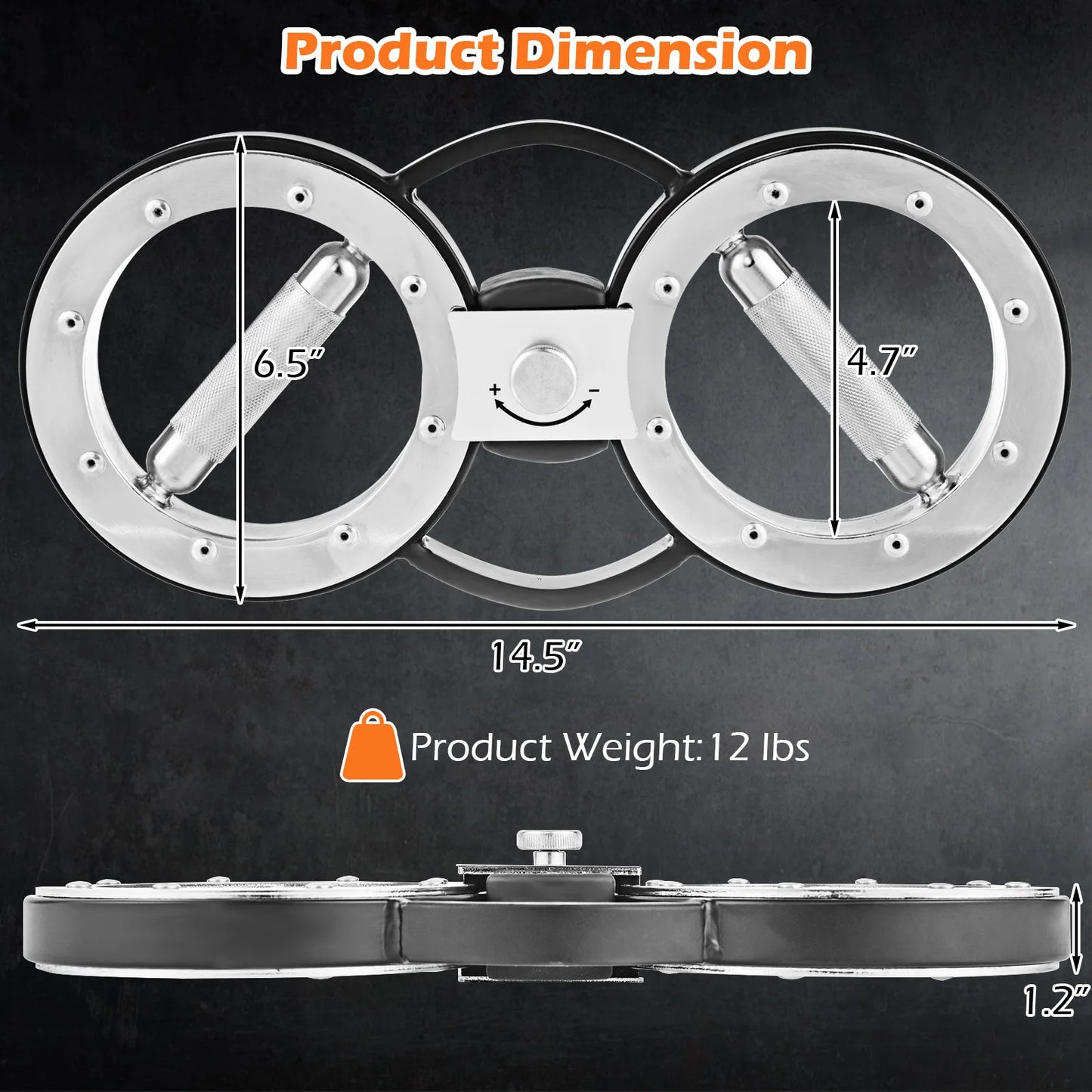 12 LBS Burn Machine with Adjustable Resistance and 360 Degree Rotation