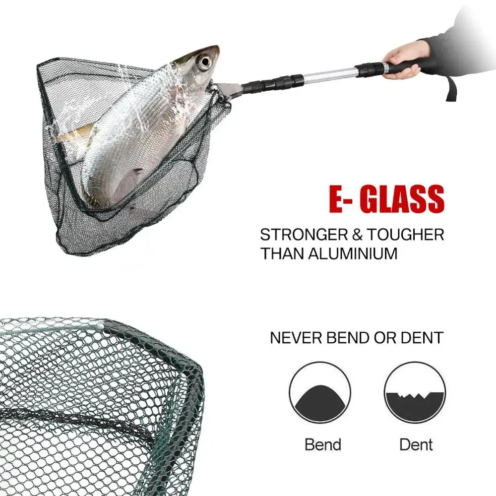 130CM Telescoping Aluminum Alloy Fishing Net for Carp Catching and Releasing